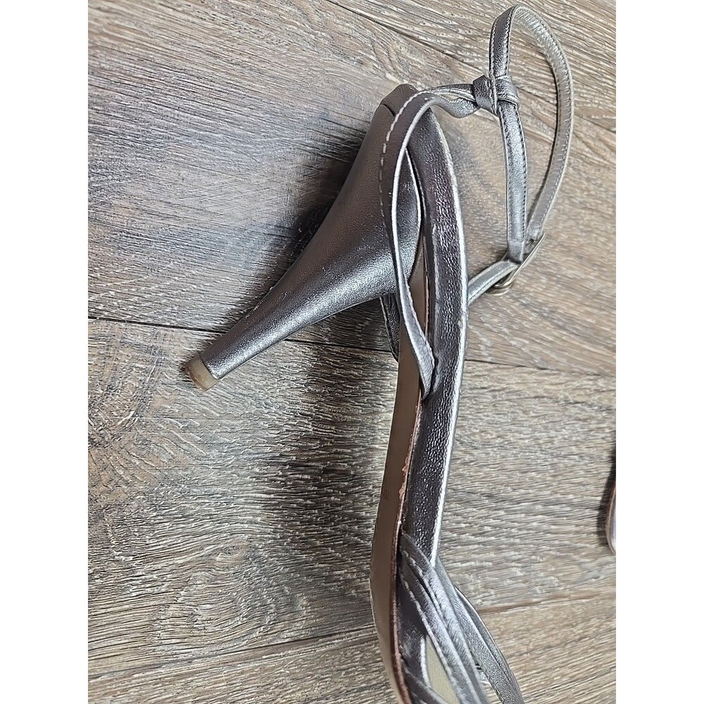 CHANEL Silver Metallic Knotted Strap Heels - Picture 6 of 15
